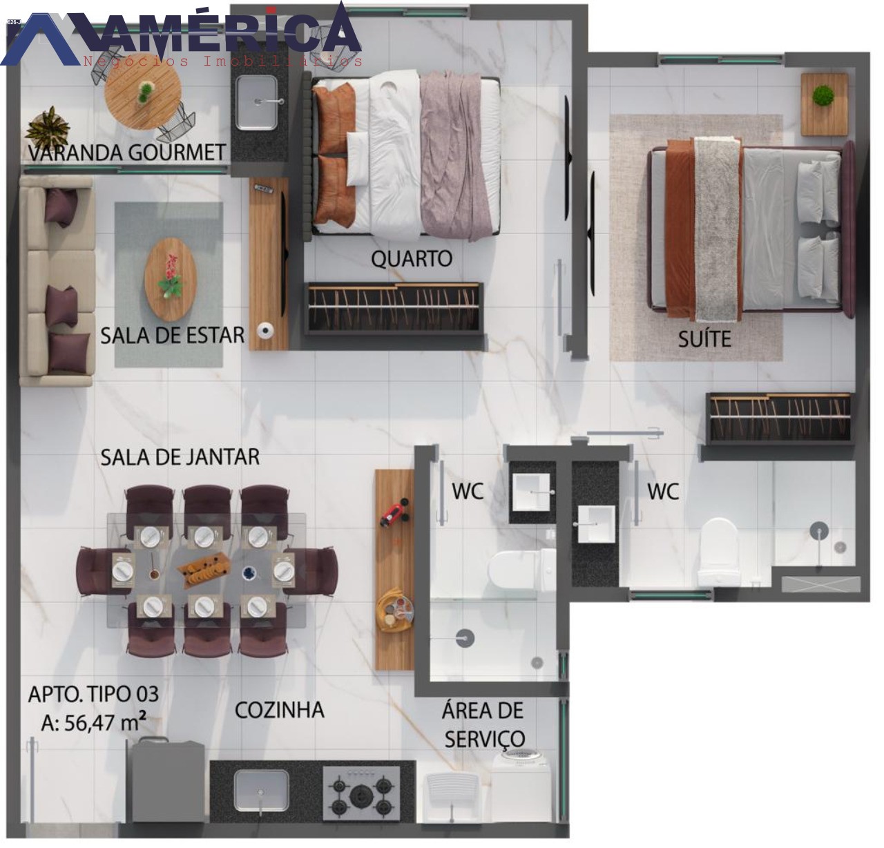 Apartamento à venda com 3 quartos, 69m² - Foto 18