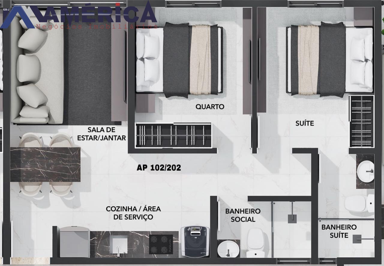 Apartamento à venda com 2 quartos, 66m² - Foto 6