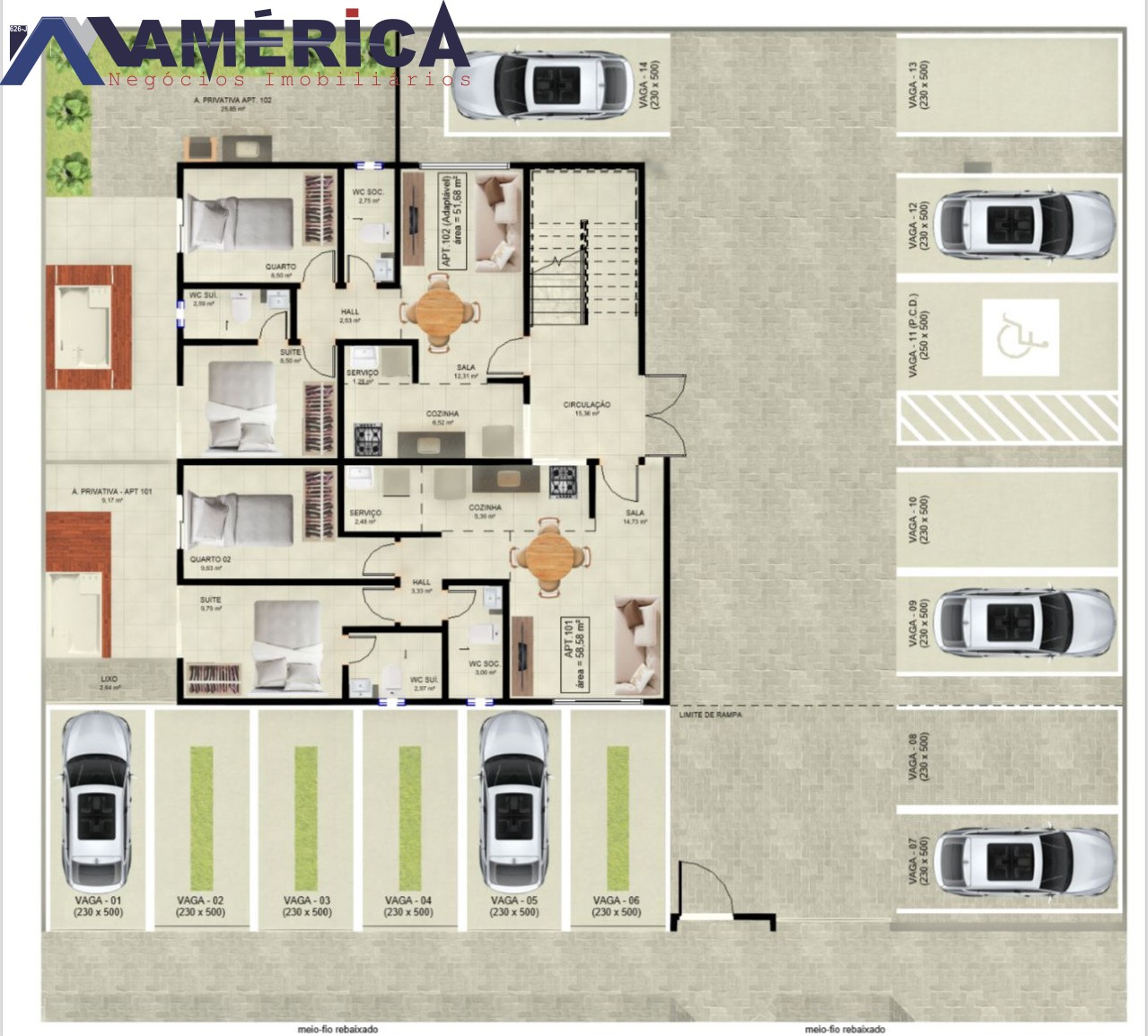 Apartamento à venda com 2 quartos, 51m² - Foto 3