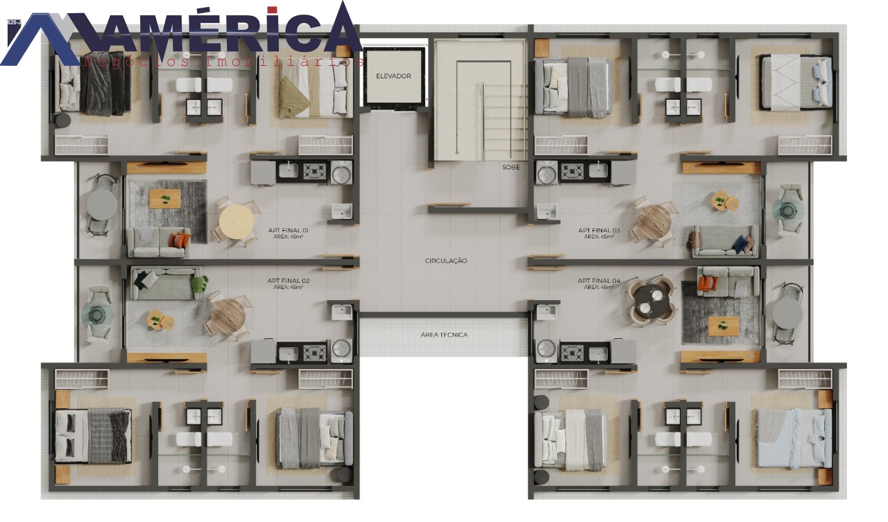 Apartamento à venda com 2 quartos, 45m² - Foto 13