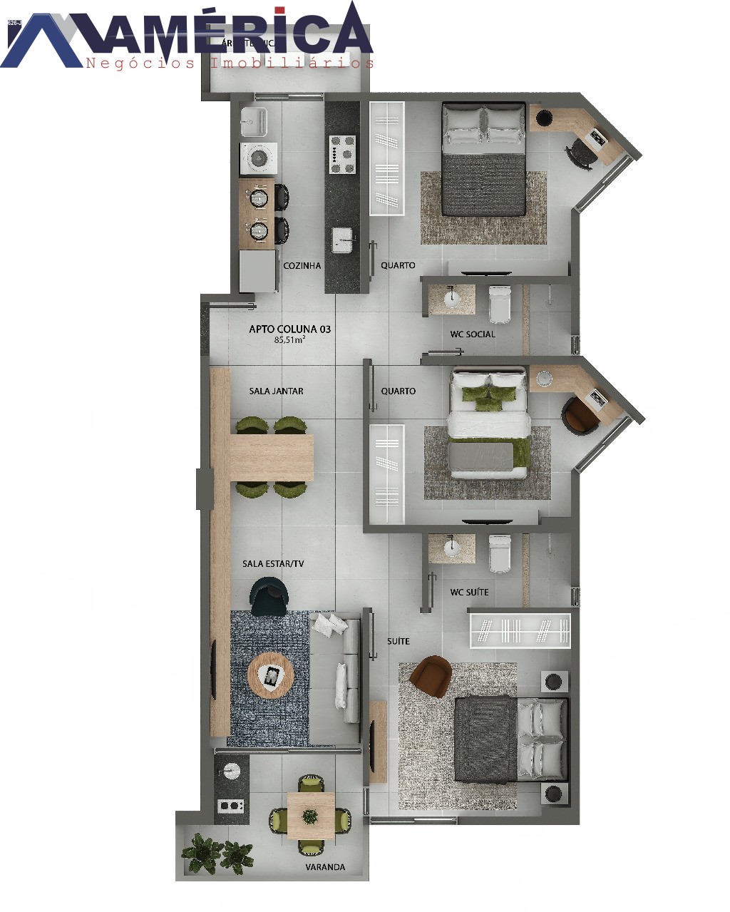 Apartamento à venda com 3 quartos, 85m² - Foto 10