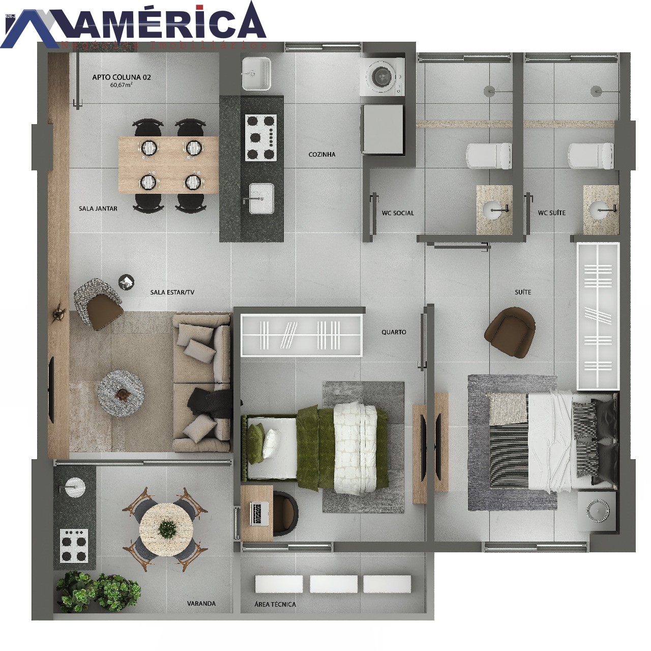 Apartamento à venda com 3 quartos, 85m² - Foto 3