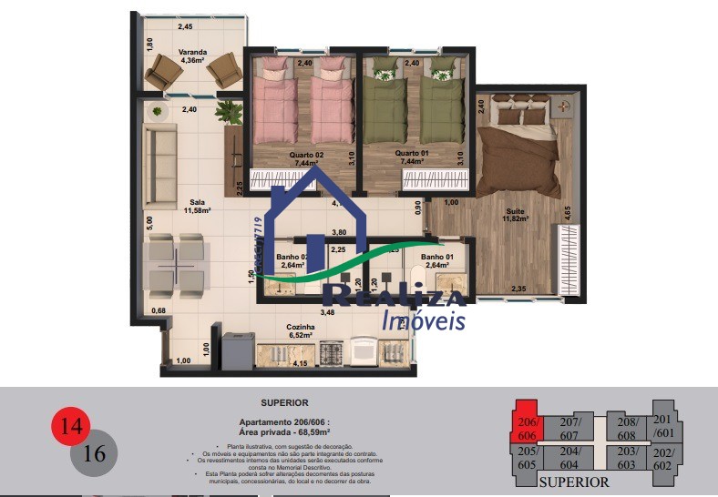 Apartamento à venda com 2 quartos, 52m² - Foto 16