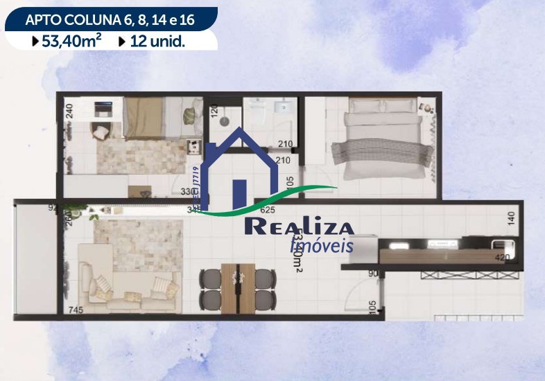 Apartamento à venda com 2 quartos, 53m² - Foto 12