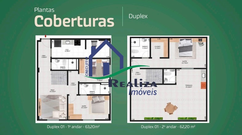 Apartamento à venda com 3 quartos, 62m² - Foto 15