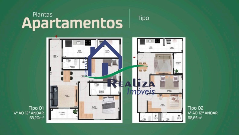 Apartamento à venda com 3 quartos, 62m² - Foto 12