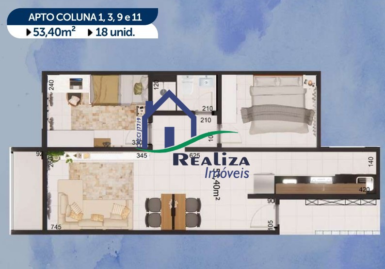 Apartamento à venda com 2 quartos, 53m² - Foto 10