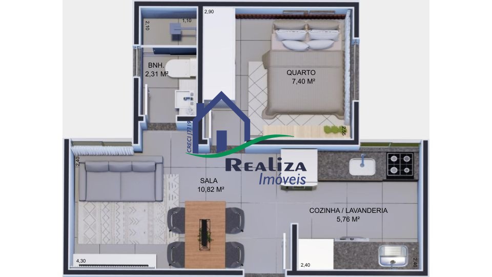 Apartamento, 2 quartos, 38 m² - Foto 14