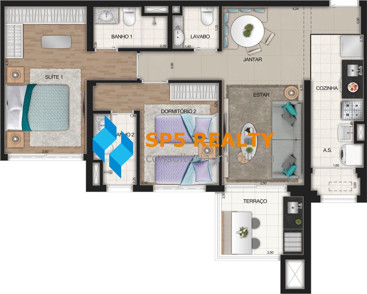 Apartamento à venda com 2 quartos, 67m² - Foto 34