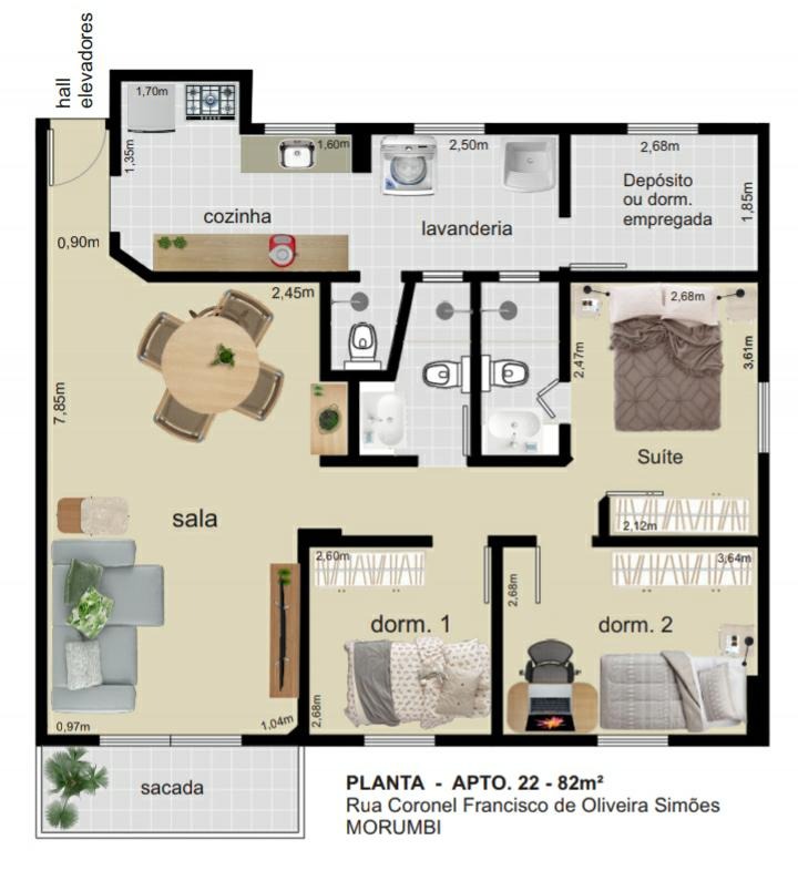 Apartamento à venda com 3 quartos, 82m² - Foto 52