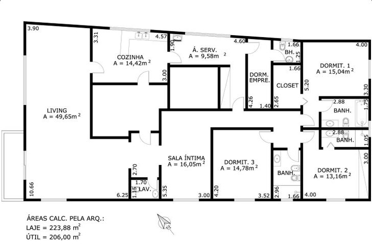 Apartamento à venda com 3 quartos, 230m² - Foto 2