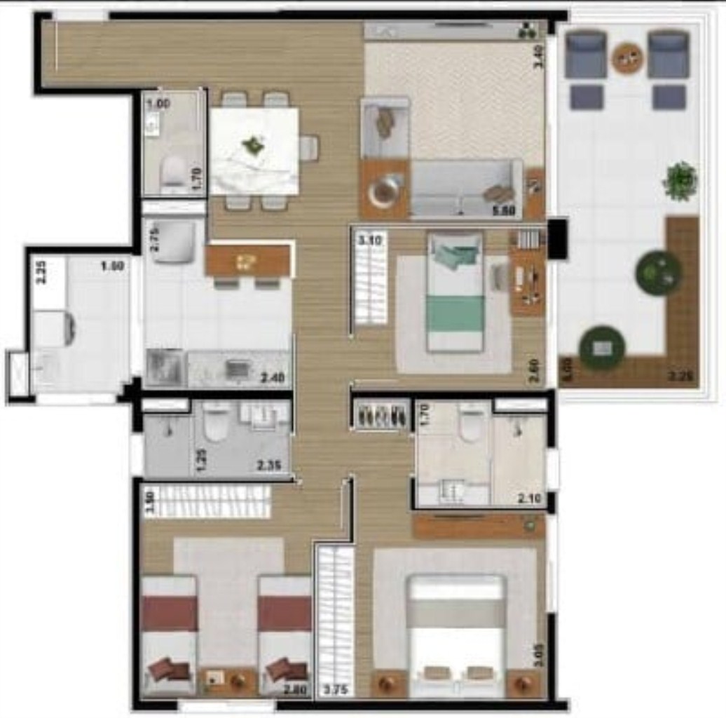 Apartamento à venda com 3 quartos, 132m² - Foto 21