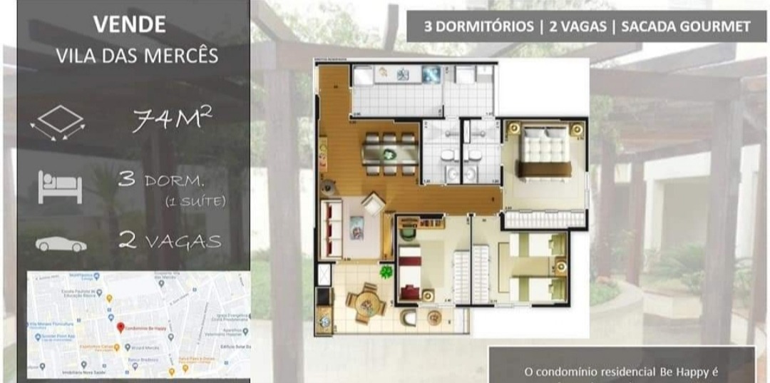 Apartamento à venda com 3 quartos, 74m² - Foto 7