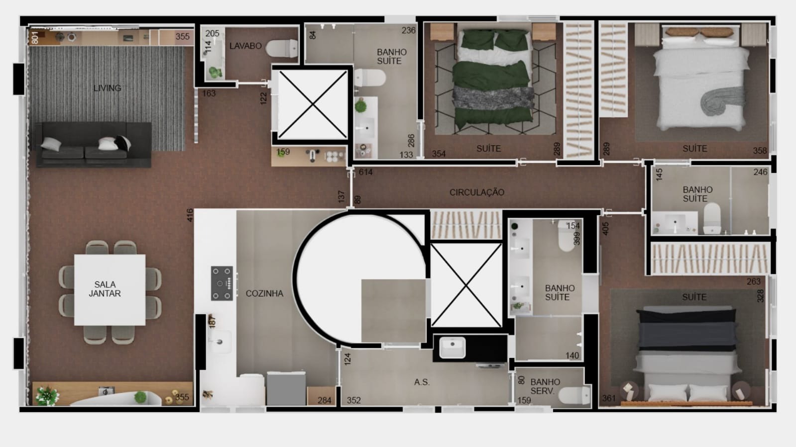 Apartamento à venda com 3 quartos, 126m² - Foto 2