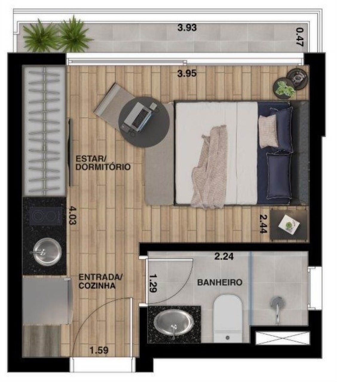 Apartamento à venda com 1 quarto, 26m² - Foto 22