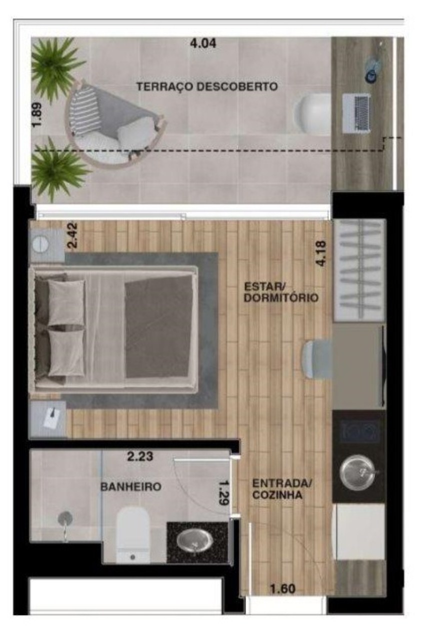 Apartamento à venda com 1 quarto, 26m² - Foto 29