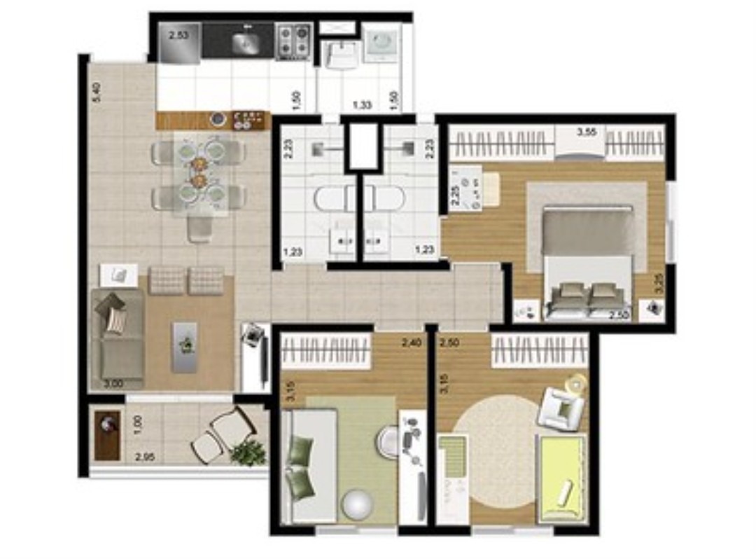 Apartamento à venda com 2 quartos, 67m² - Foto 8