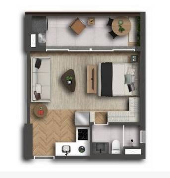 Apartamento à venda com 1 quarto, 39m² - Foto 11