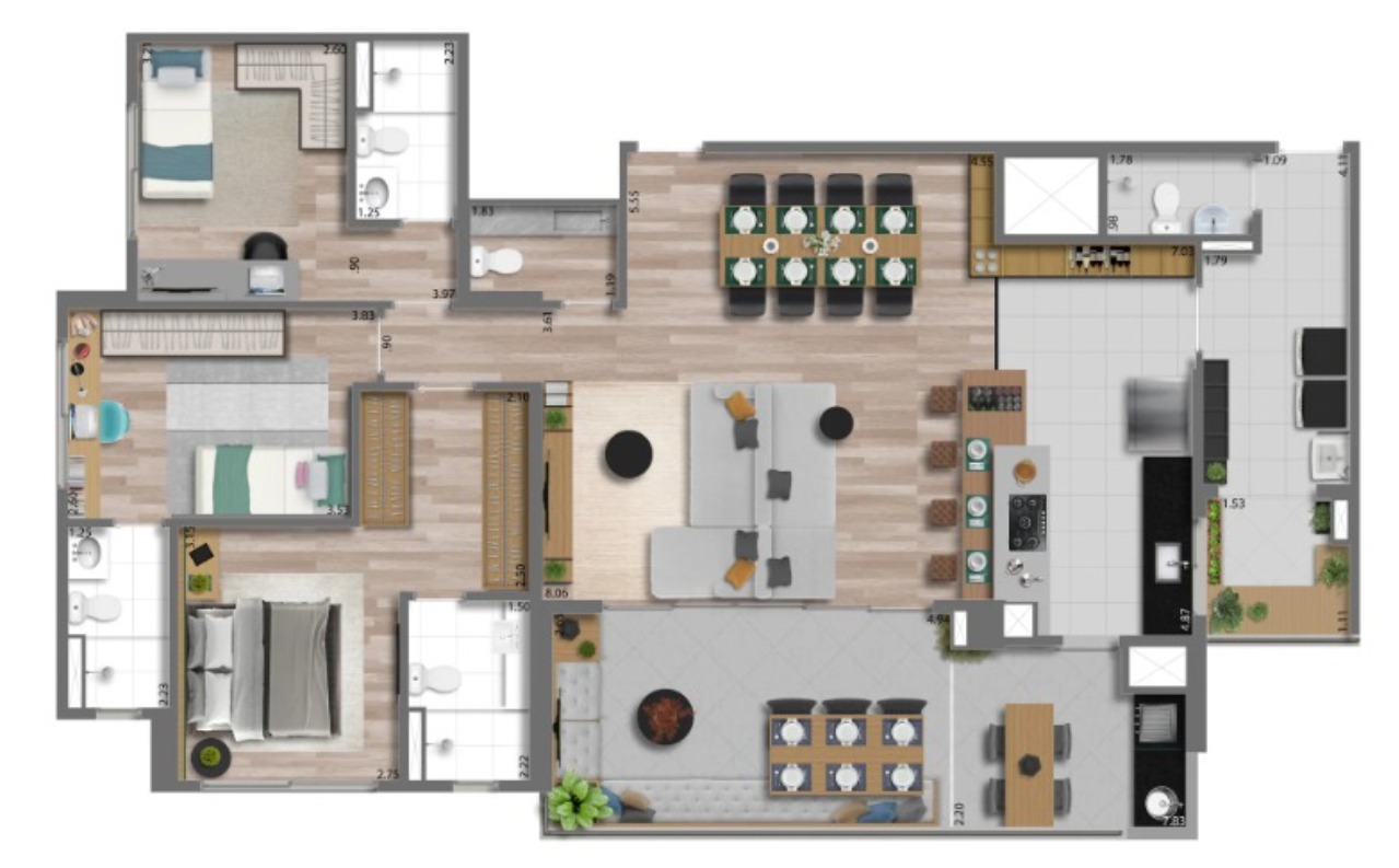 Apartamento à venda com 3 quartos, 133m² - Foto 9