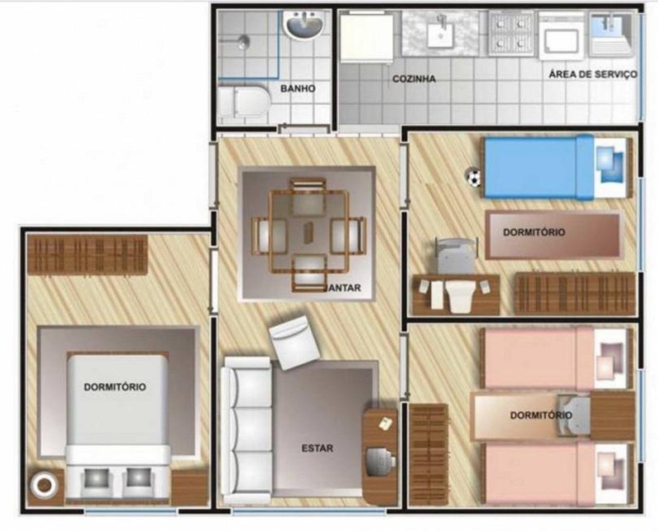 Apartamento à venda com 3 quartos, 66m² - Foto 3