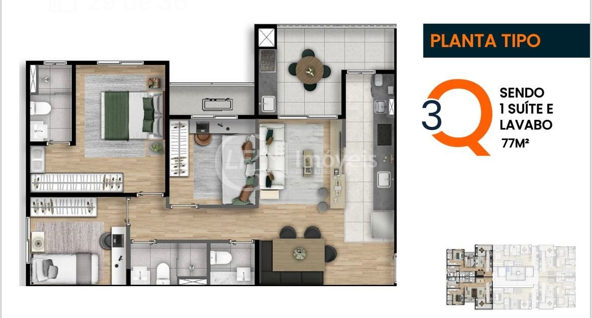 Apartamento à venda com 2 quartos, 77m² - Foto 26