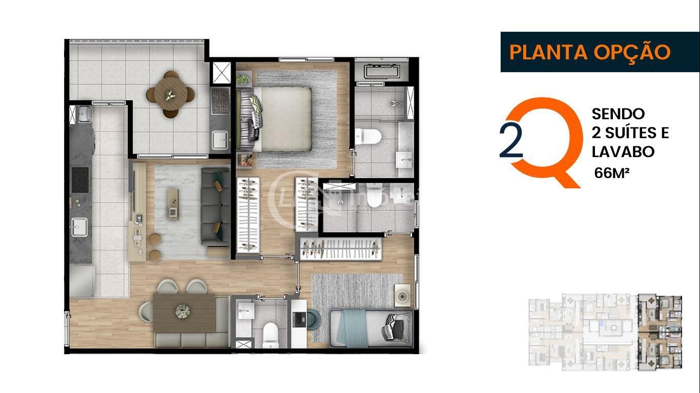 Apartamento à venda com 2 quartos, 66m² - Foto 21