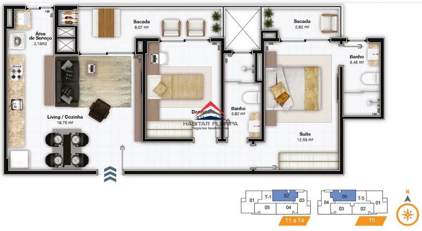 Apartamento à venda com 2 quartos, 75m² - Foto 22