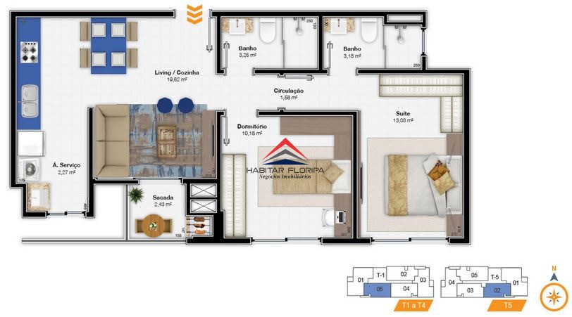 Apartamento à venda com 2 quartos, 75m² - Foto 25