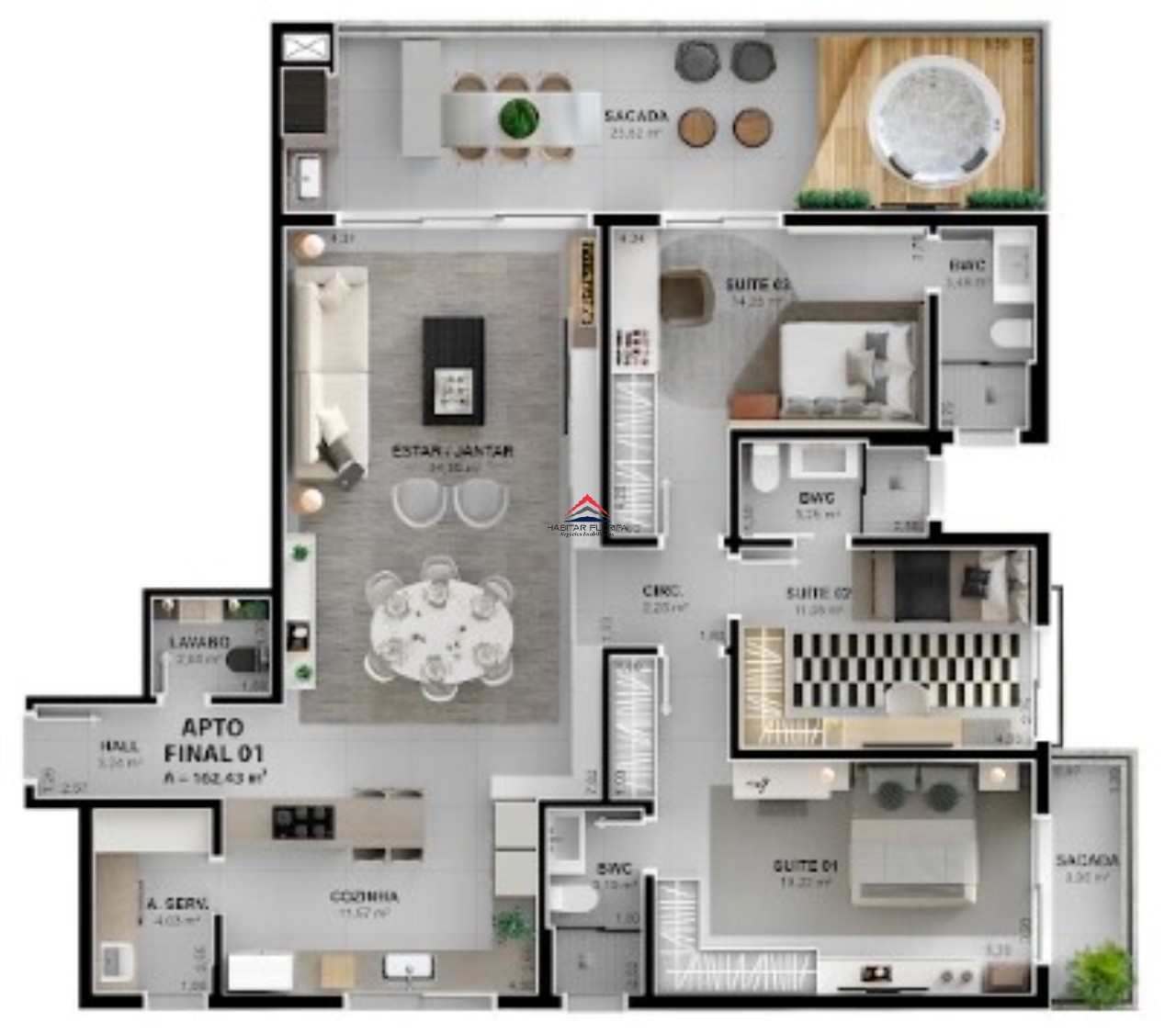 Apartamento à venda com 3 quartos, 134m² - Foto 36