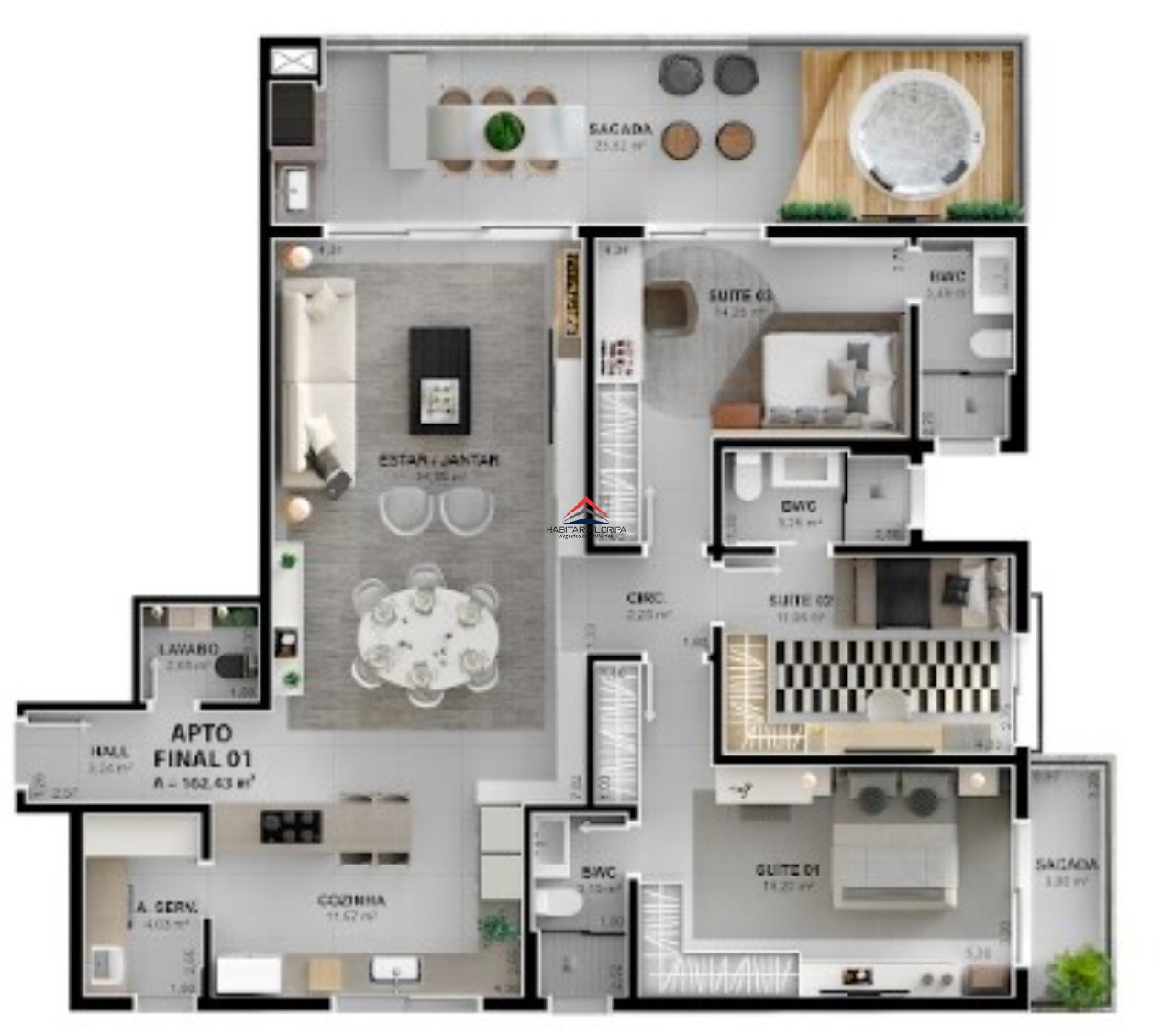 Apartamento à venda com 3 quartos, 134m² - Foto 34