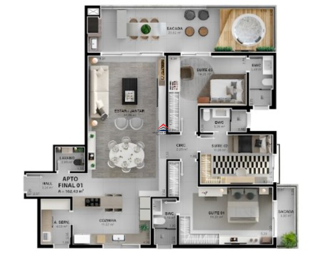 Apartamento à venda com 3 quartos, 134m² - Foto 28