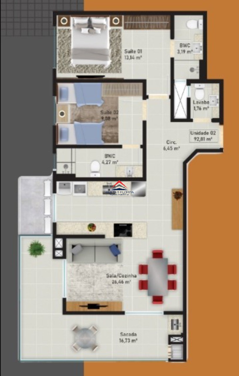 Apartamento à venda com 2 quartos, 92m² - Foto 14