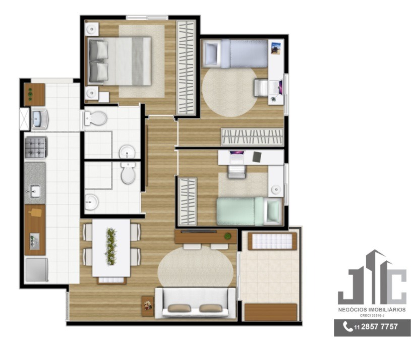 Apartamento à venda com 3 quartos, 64m² - Foto 25