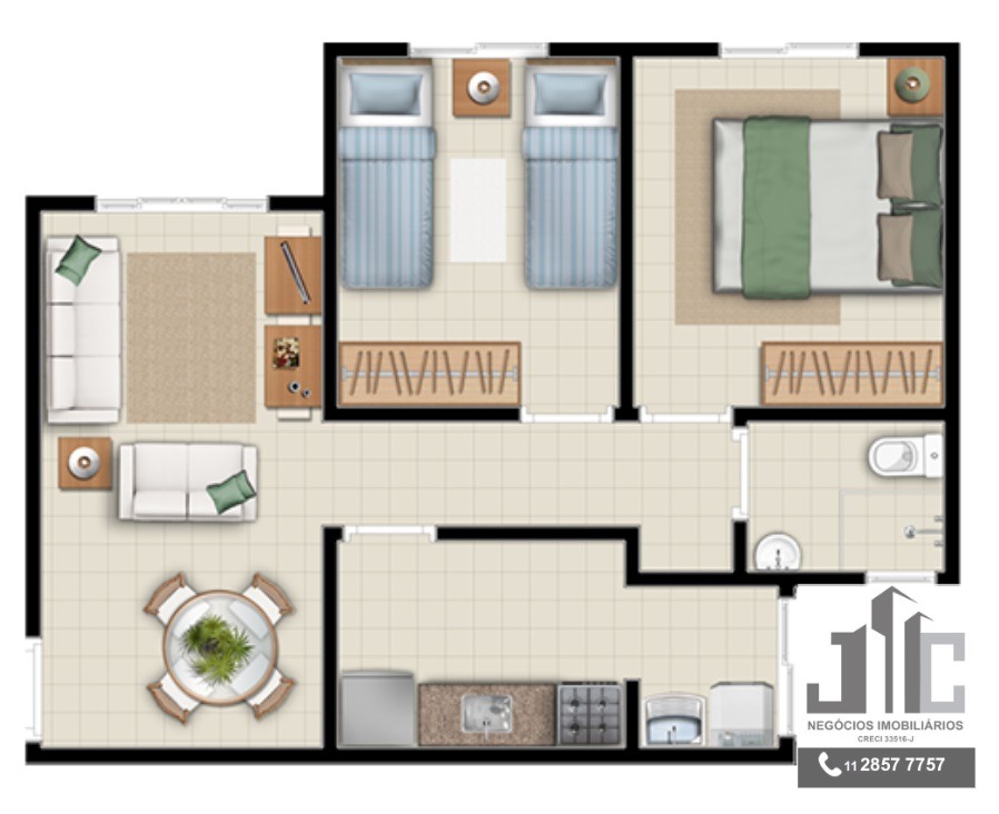 Apartamento à venda com 2 quartos, 45m² - Foto 8