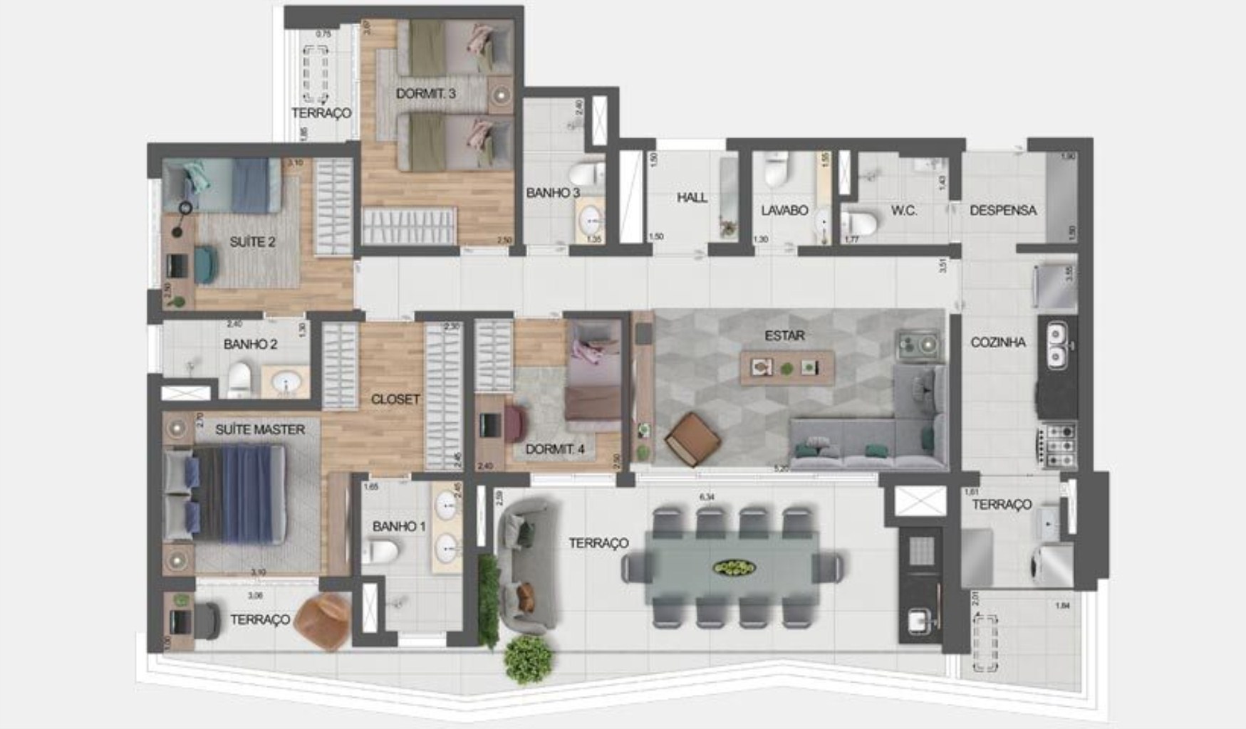 Apartamento à venda com 4 quartos, 176m² - Foto 34