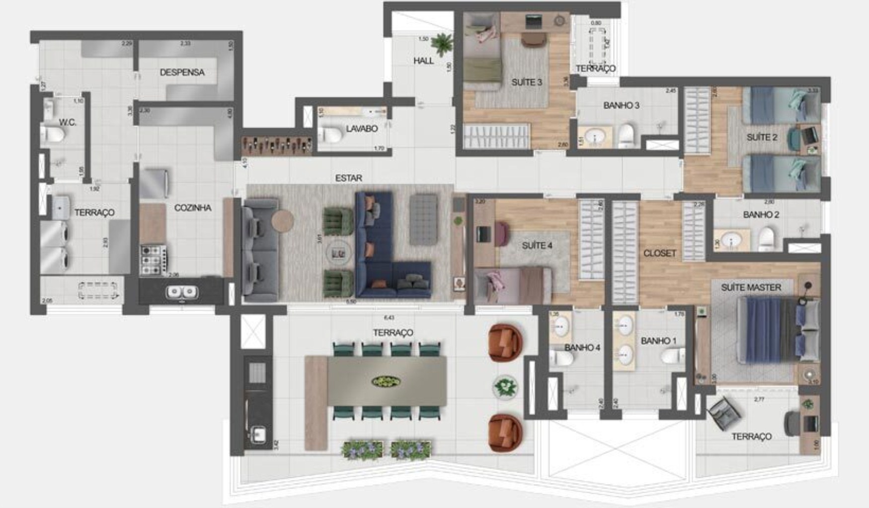 Apartamento à venda com 4 quartos, 176m² - Foto 36