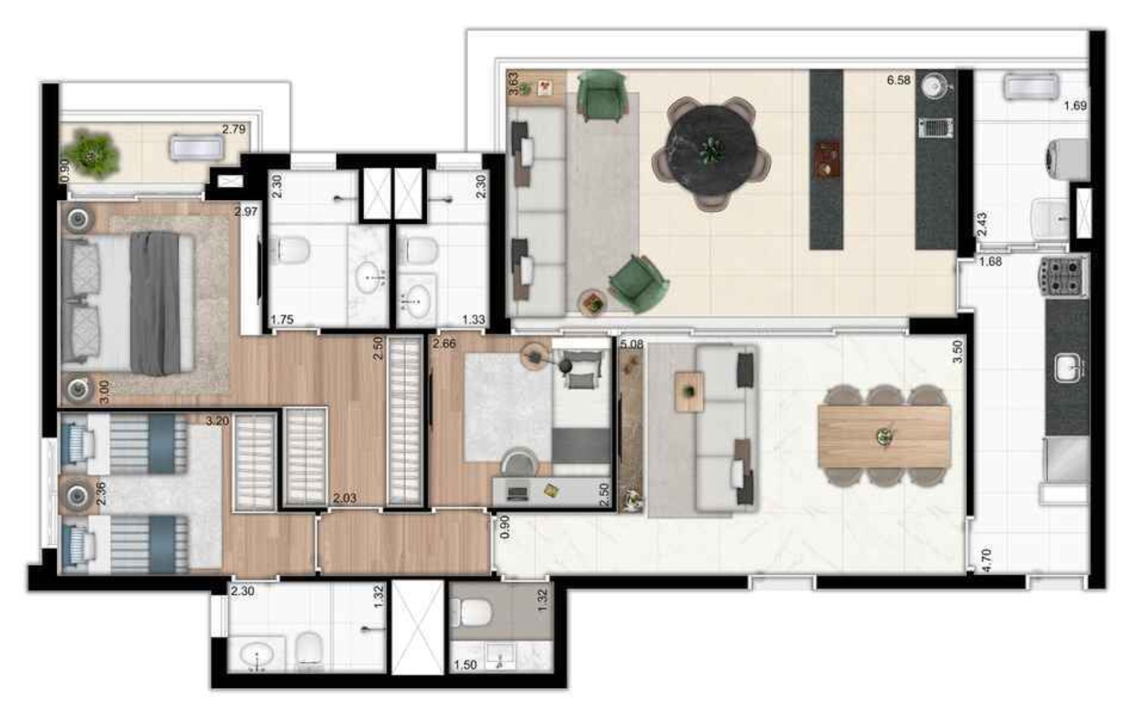 Apartamento à venda com 3 quartos, 120m² - Foto 23