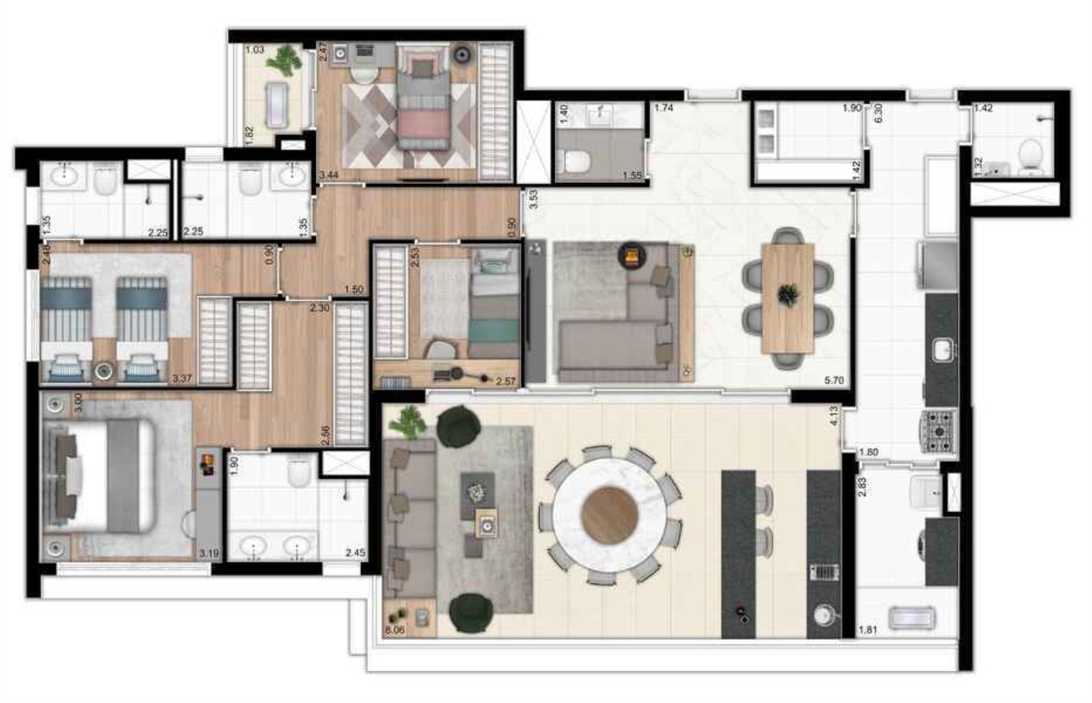 Apartamento à venda com 3 quartos, 120m² - Foto 24