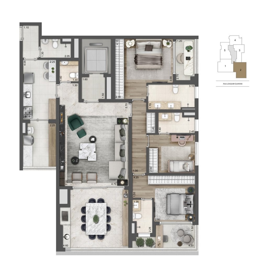 Apartamento à venda com 3 quartos, 136m² - Foto 23