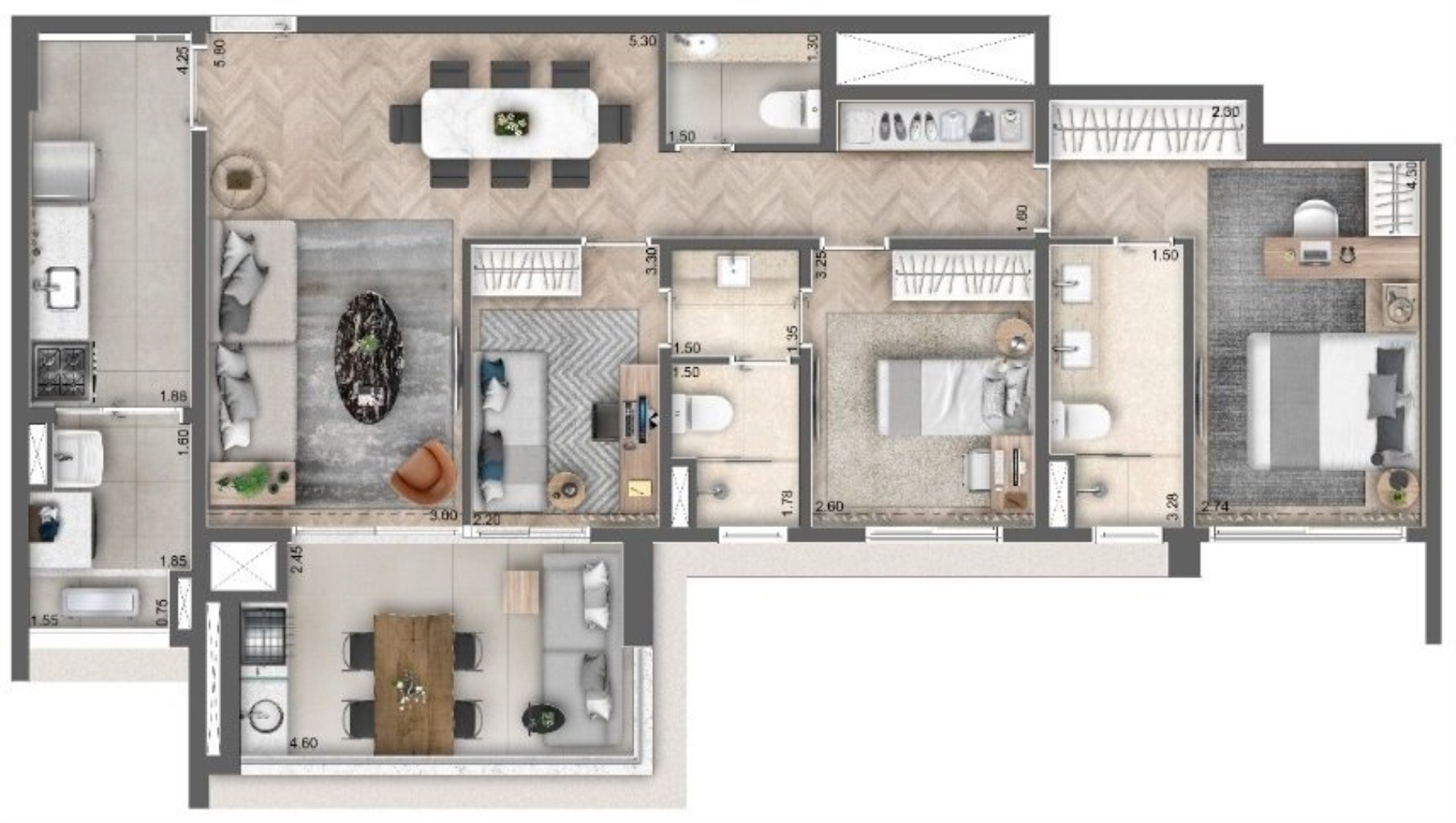 Apartamento à venda com 3 quartos, 144m² - Foto 20