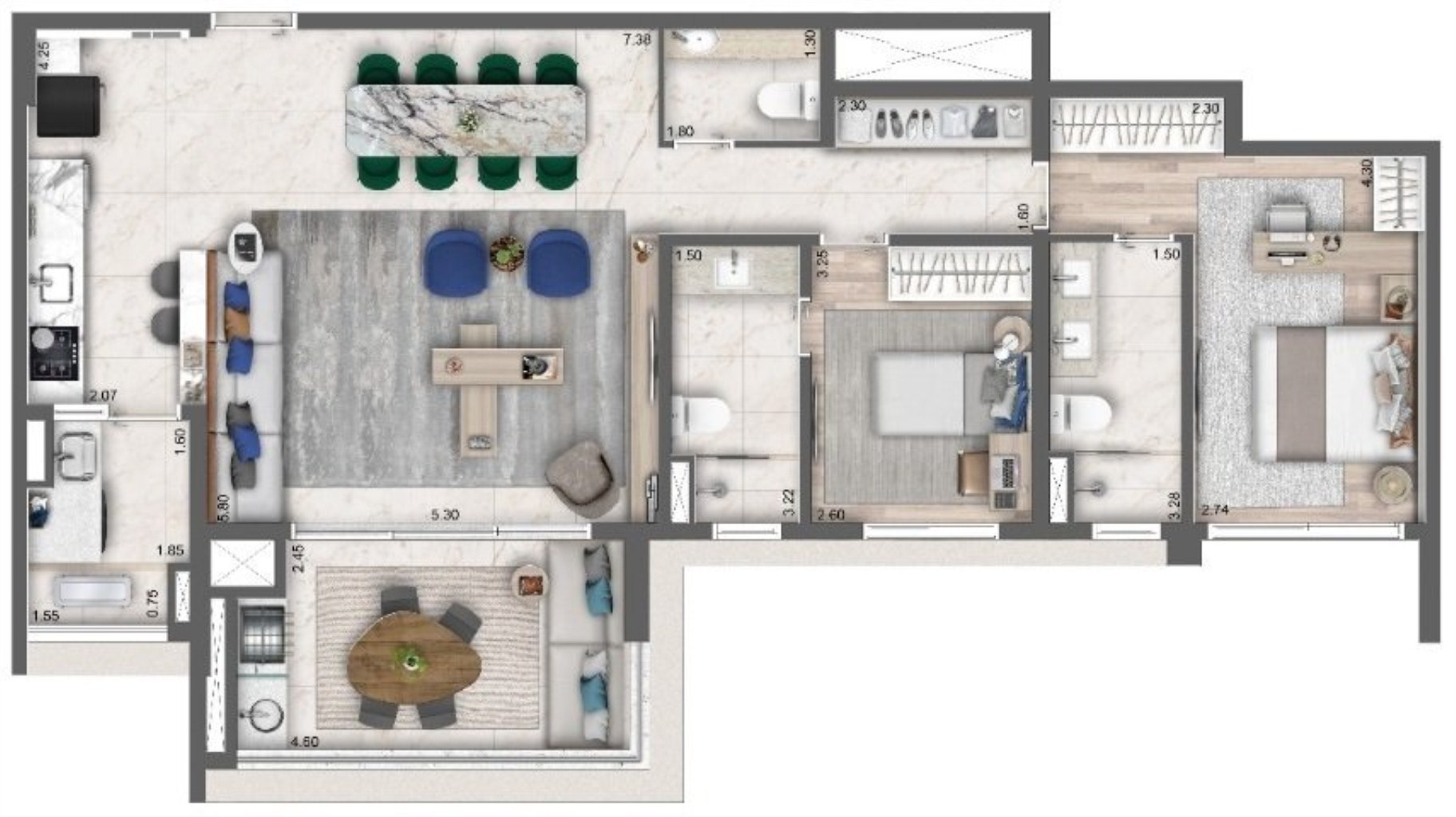 Apartamento à venda com 3 quartos, 113m² - Foto 21