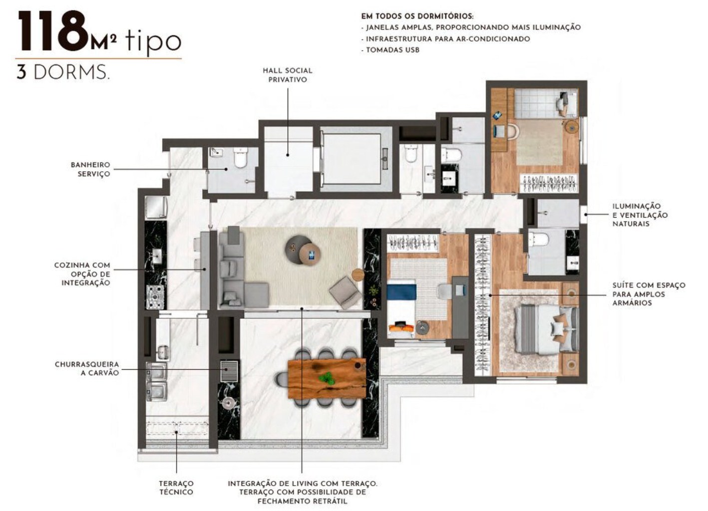 Apartamento à venda com 3 quartos, 136m² - Foto 19