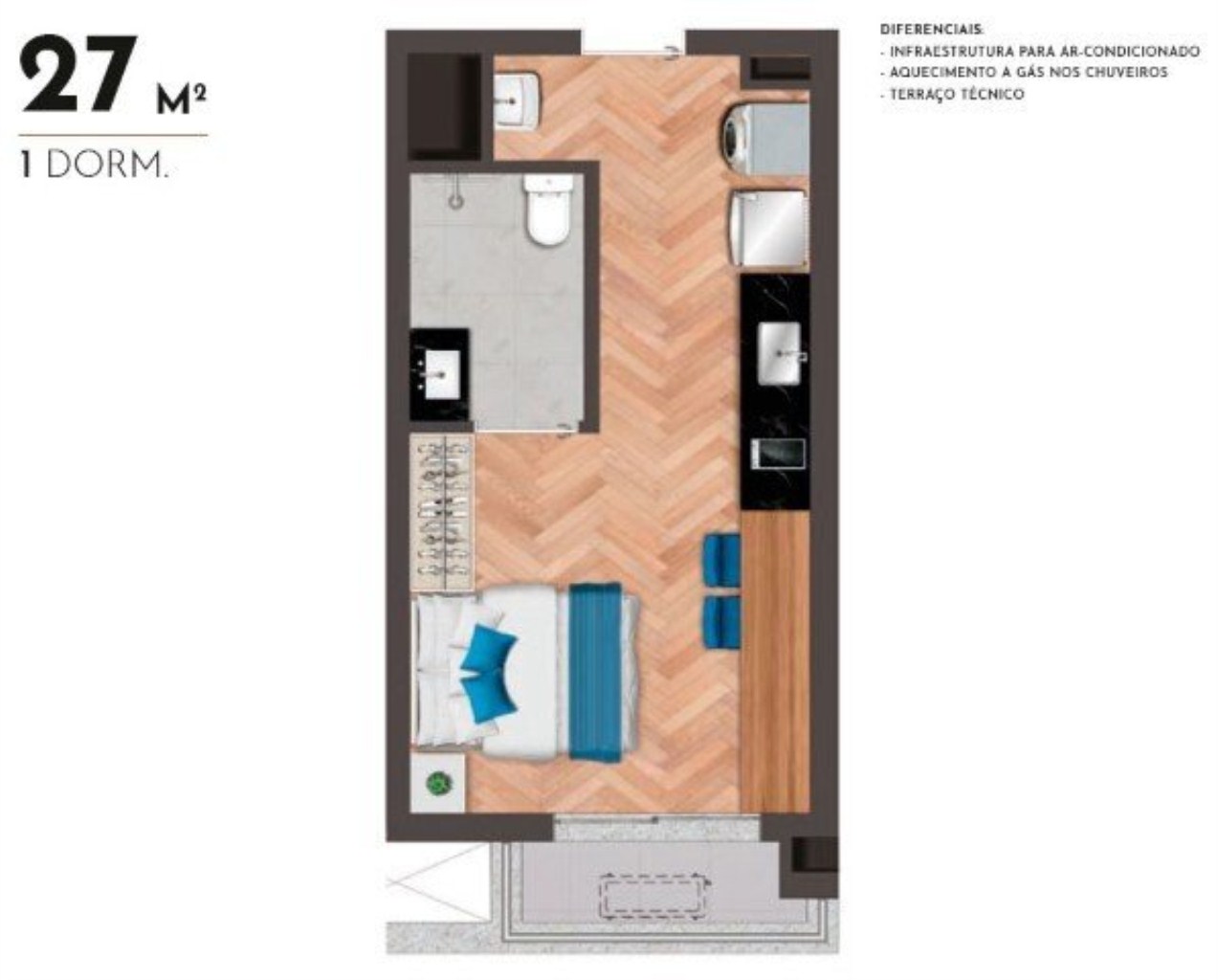 Apartamento à venda com 1 quarto, 28m² - Foto 17