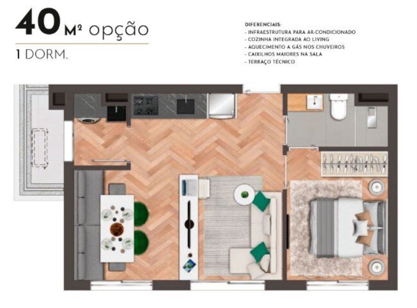 Apartamento à venda com 2 quartos, 40m² - Foto 19