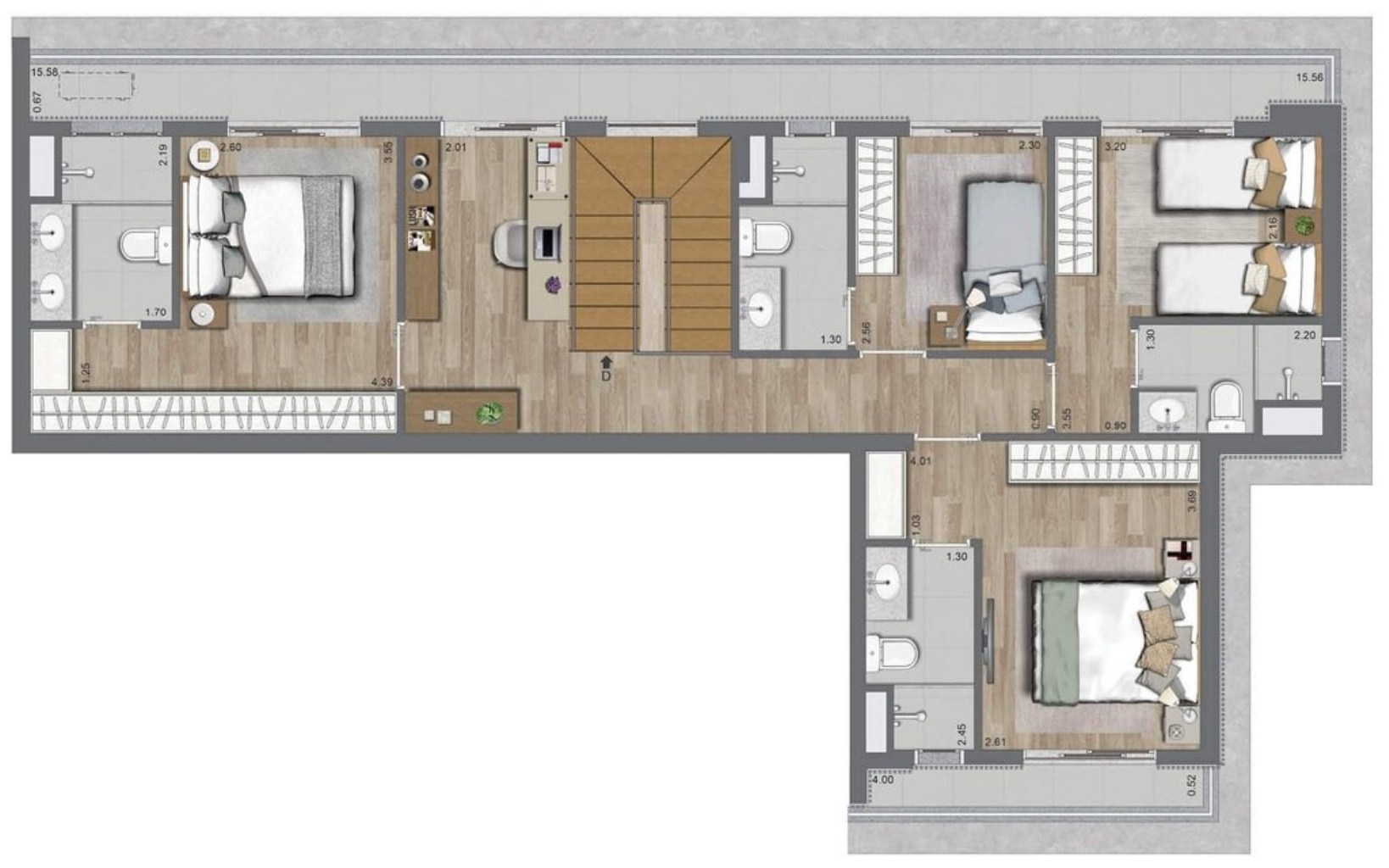 Apartamento à venda com 4 quartos, 161m² - Foto 55