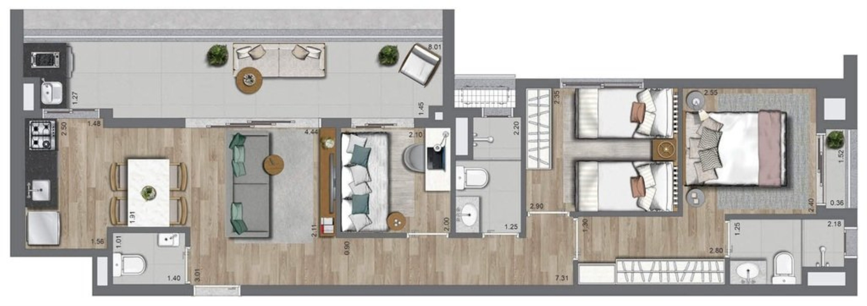 Apartamento à venda com 4 quartos, 161m² - Foto 52