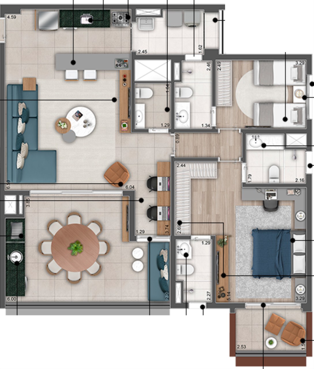 Apartamento à venda com 3 quartos, 123m² - Foto 33