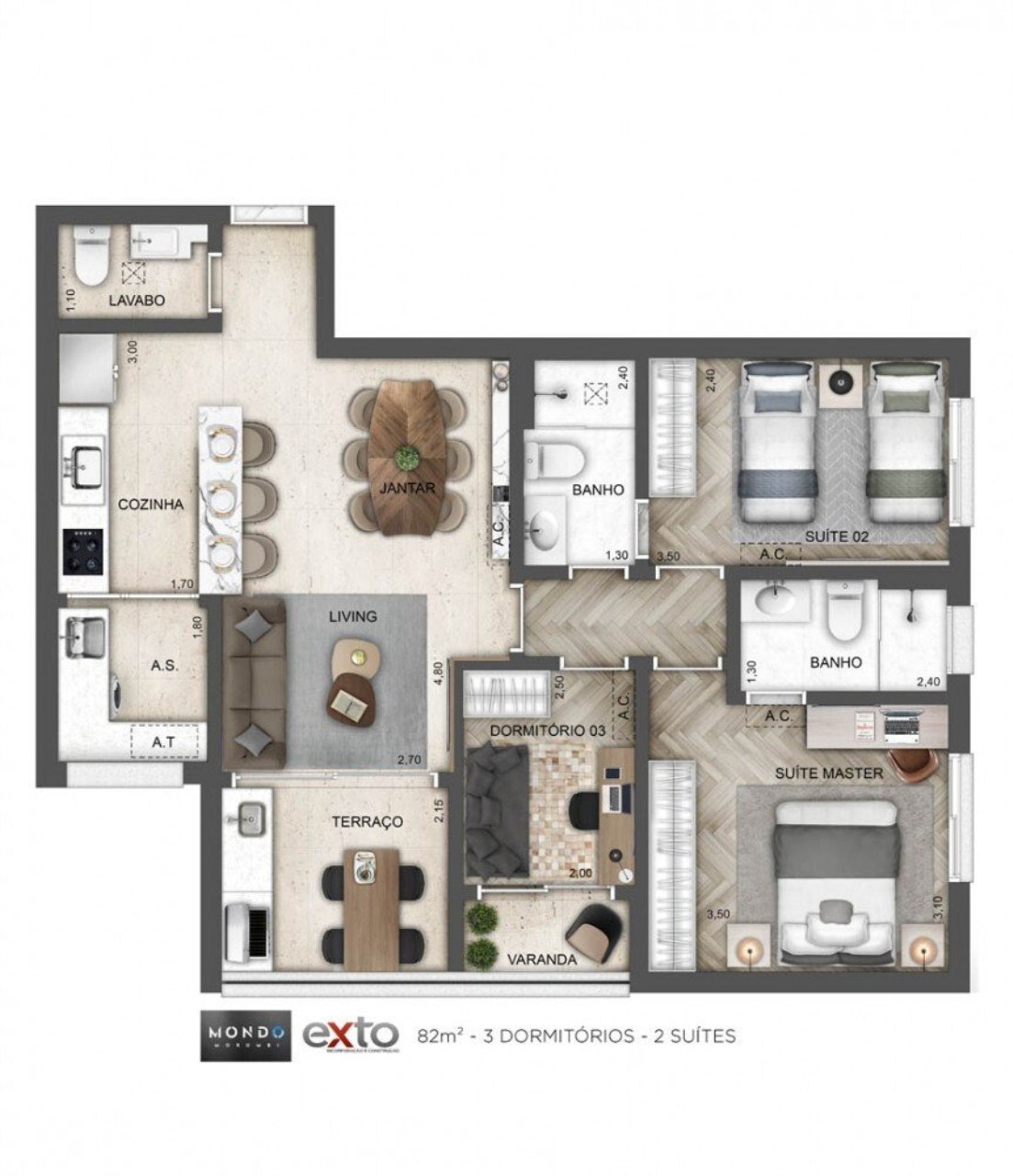 Apartamento à venda com 3 quartos, 100m² - Foto 18