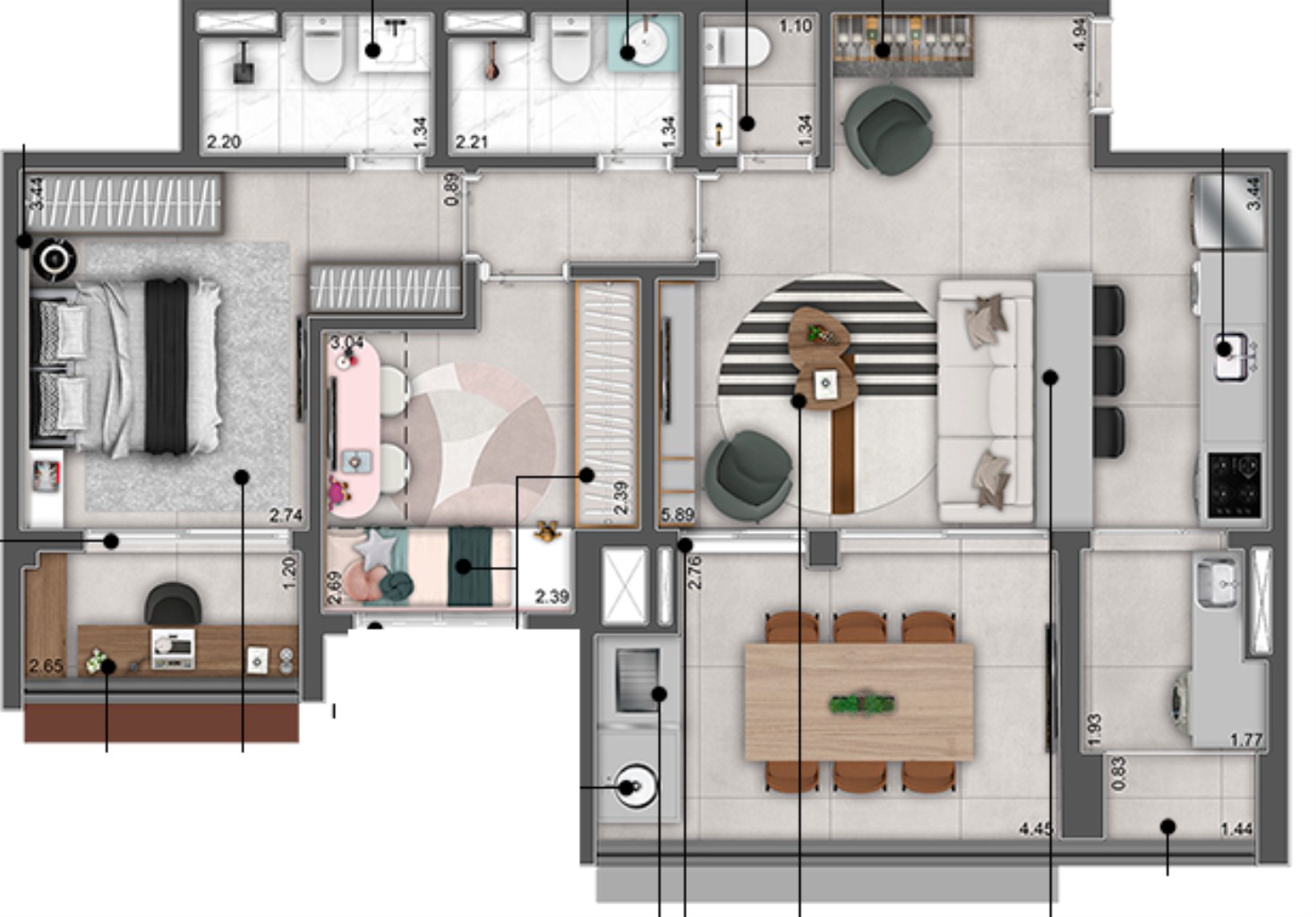 Apartamento à venda com 3 quartos, 123m² - Foto 31