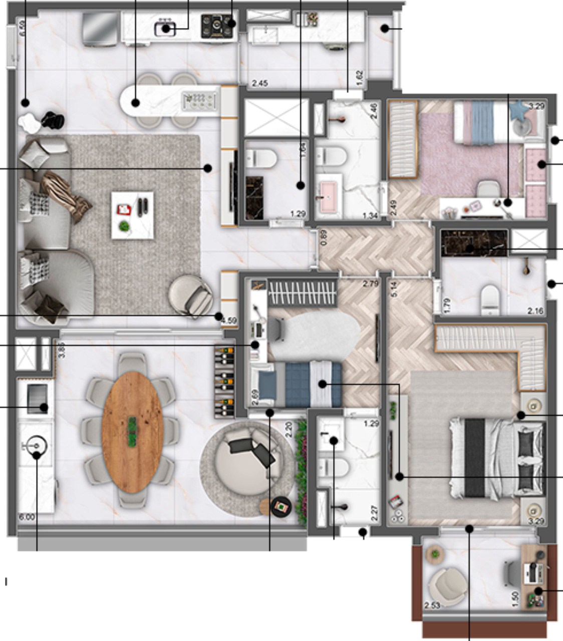 Apartamento à venda com 3 quartos, 167m² - Foto 32